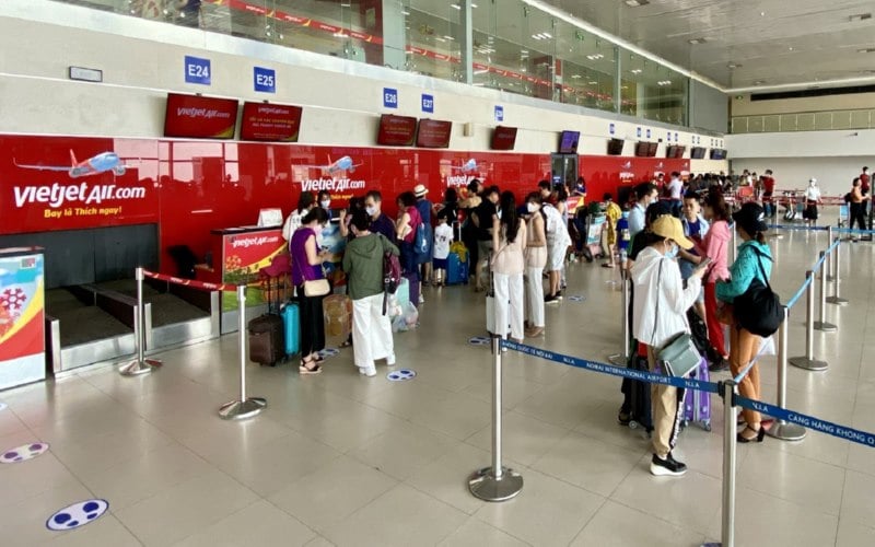 Quầy thủ tục check in của Vietjet 