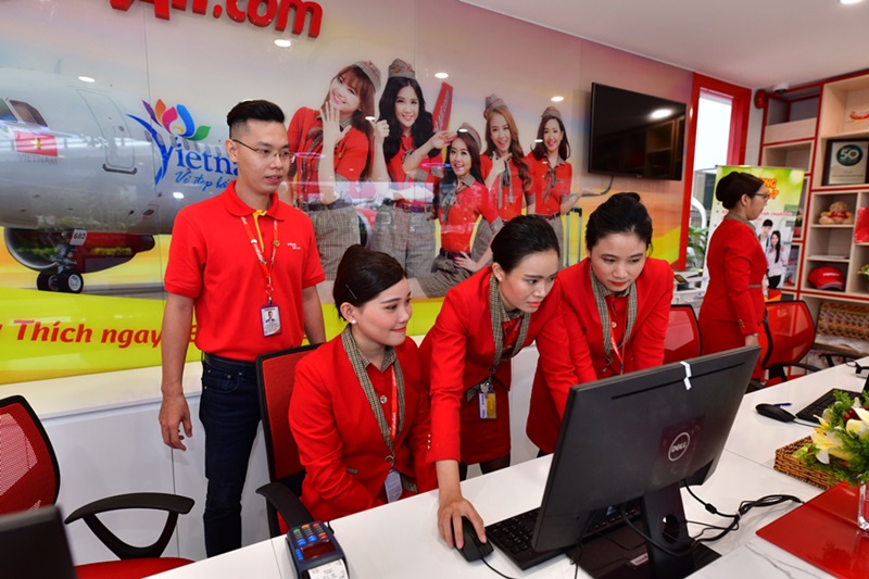 Kiểm tra vé máy bay Vietjet ở đại lý hay phòng vé