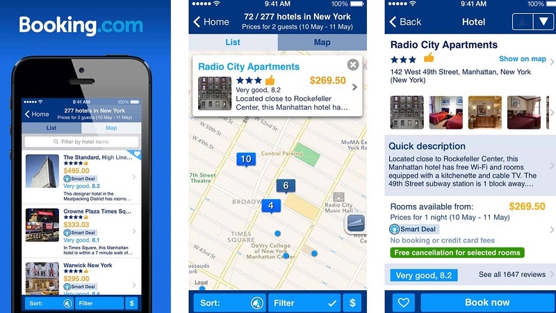 Booking.com - App đặt phòng khách sạn phổ biến