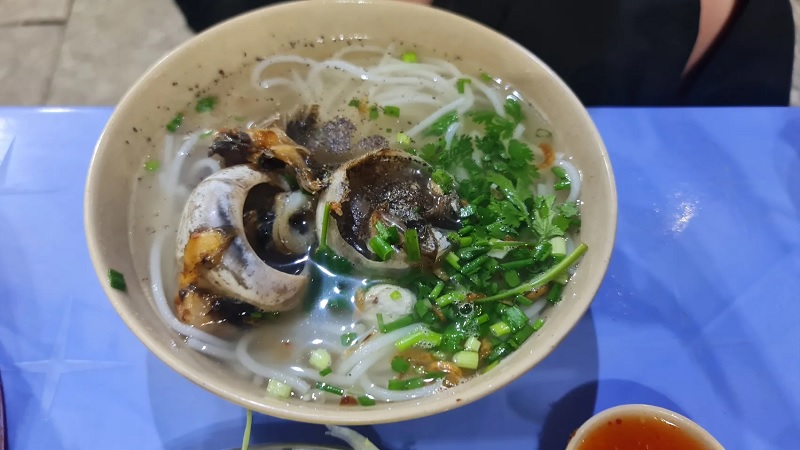 Menu bún sứa Mến Nha Trang.