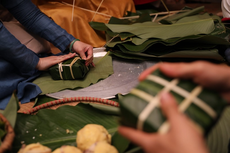 Bánh chưng làng Đầm.